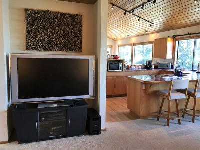 Living Room TV with Satellite/Roku/DVD and Stereo System